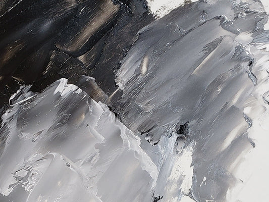 French Anthracite Gray tinted with Titanium White at bottom left, and with Flake White at upper right.