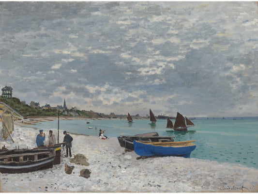 The Beach at Sainte-Adresse, 1867, by Claude Monet, oil on canvas, Art Institute of Chicago, Chicago, IL