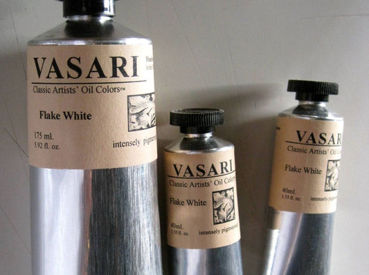 Our authentic pure Flake White in small and large size tubes