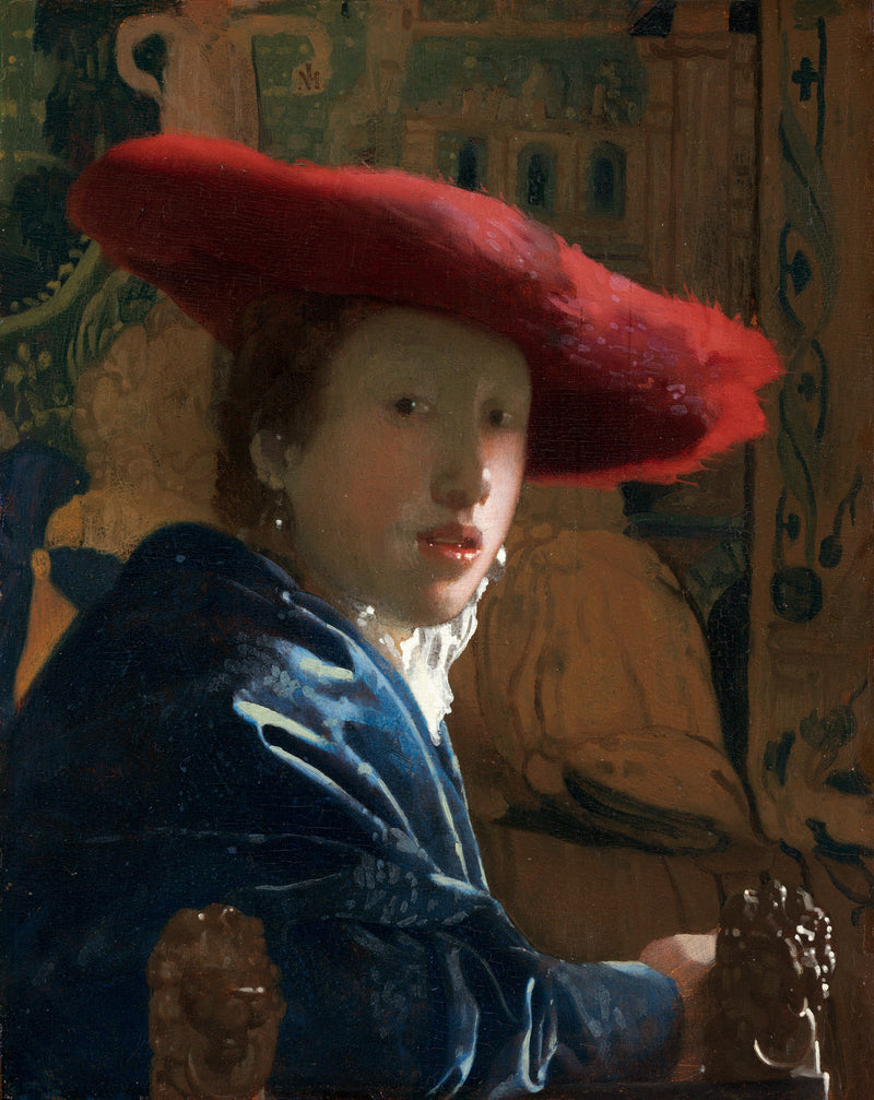 Girl with the Red Hat by Johannes Vermeer, c.1669, oil on panel, National Gallery of Art, DC