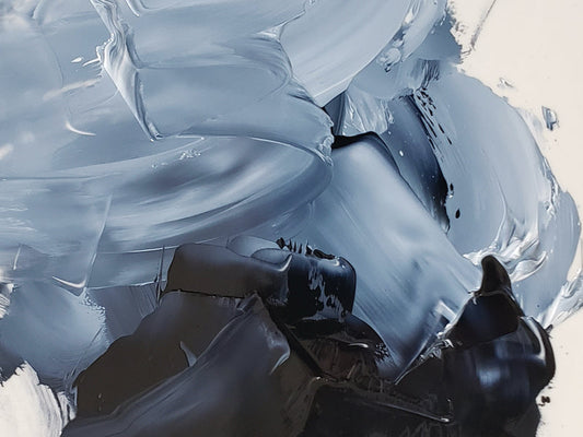 Night Black, at bottom, tinted with our pure Titanium White at top.