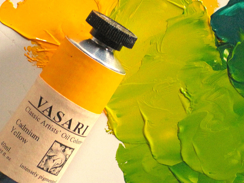 Cadmium Yellow mixed with our Viridian