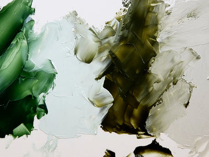 Imaged here are our two Italian natural Green Earths and the Extra Pale versions: Terra Verde Brentonico at far left and its Terra Verde Brentonico Extra Pale next. At right center is the Terra Verde Ancienne and its Terra Verde Ancienne Extra Pale at far right.