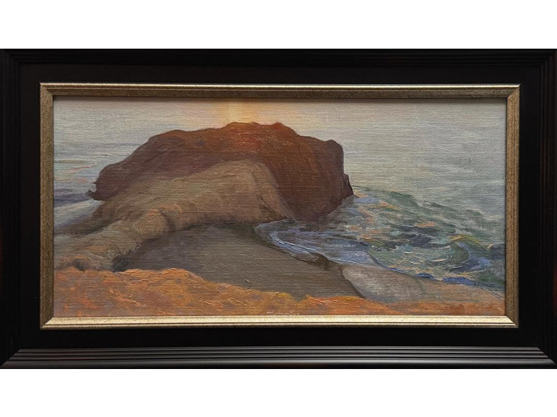 Leo Carrillo by Seth Tummins, coastal plein air painting of the ocean in oil