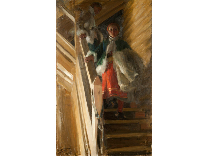 On the Attic Stairs, 1898, by Anders Zorn, oil on canvas, Gothenburg Museum of Art, Gothenburg, Sweden