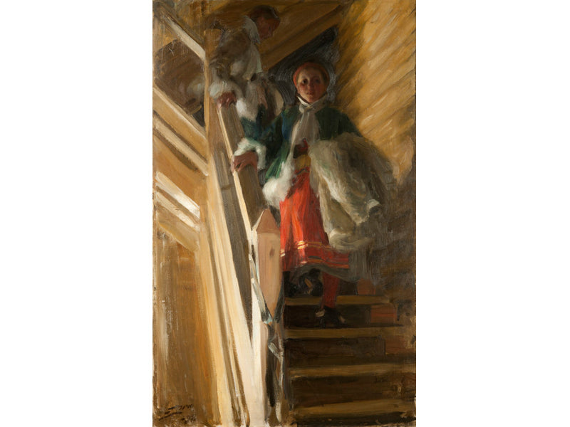 On the Attic Stairs, 1898, by Anders Zorn, oil on canvas, Gothenburg Museum of Art, Gothenburg, Sweden