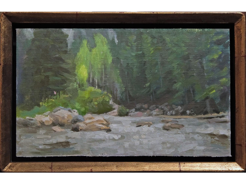 plein air oil painting by Seth Tummins titled Ten Sleep Creek