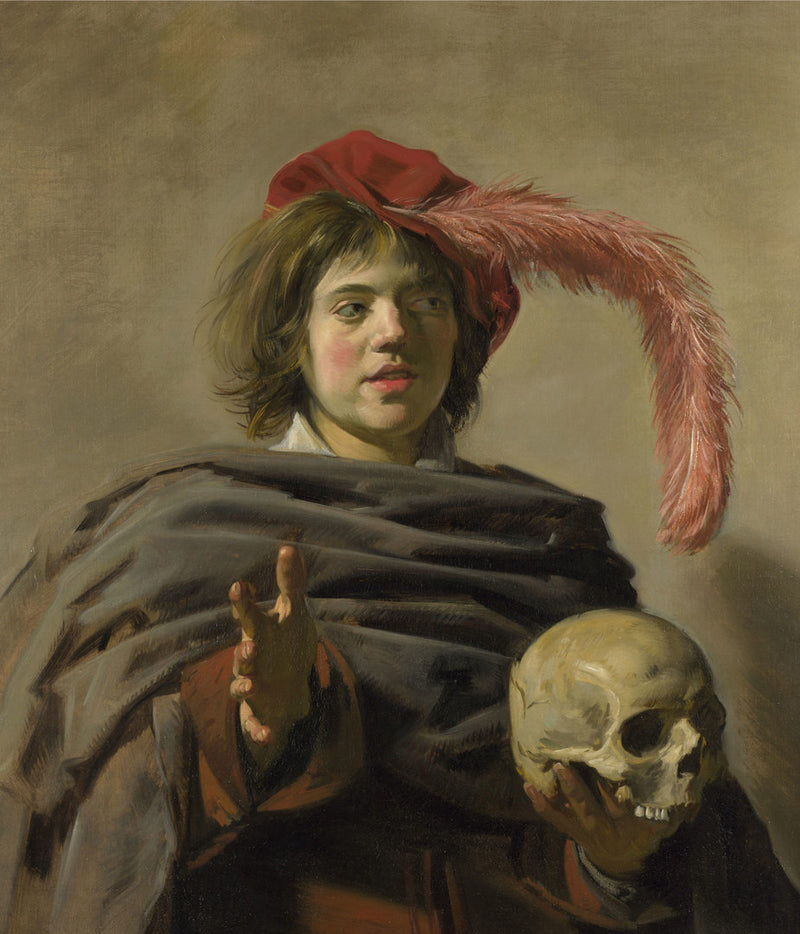 Young Man holding a Skull (Vanitas), by Frans Hals, 1626-8, oil on canvas, National Gallery, London